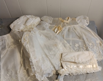4pc Vintage Christening Outfit