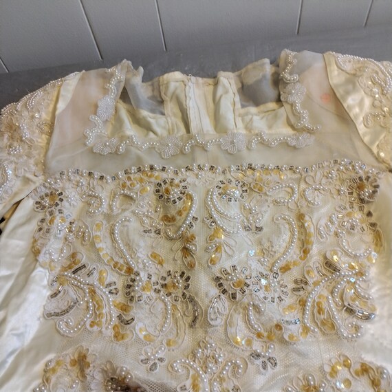 Vintage Beaded Wedding Dress, Bridal Gown - image 3