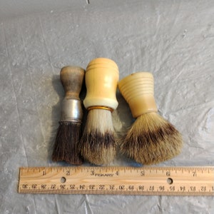 Lot Vintage Shaving Brush, Rubberset Wood Handle Shaving Brush