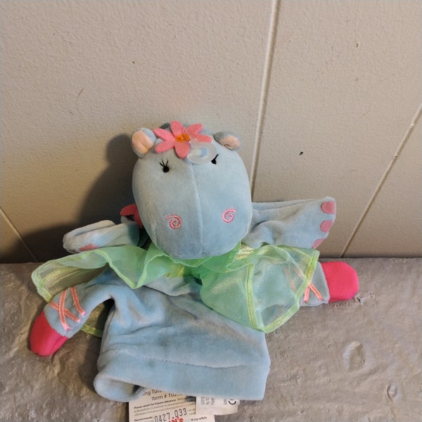 Manhattan Toy Co Twirling Tutus Hannah Hippo Puppet, Hippopotamus Hand Puppet