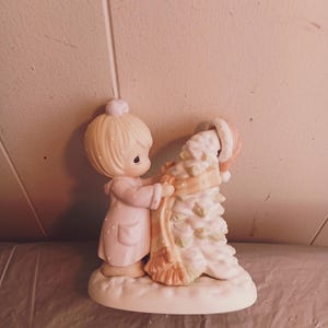 1990s Enesco Precious Moments 455873, Have A Cozy Country Christmas
