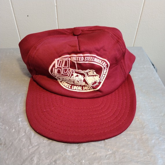 Vintage AJD Snapback Baseball Cap, United Steel W… - image 1