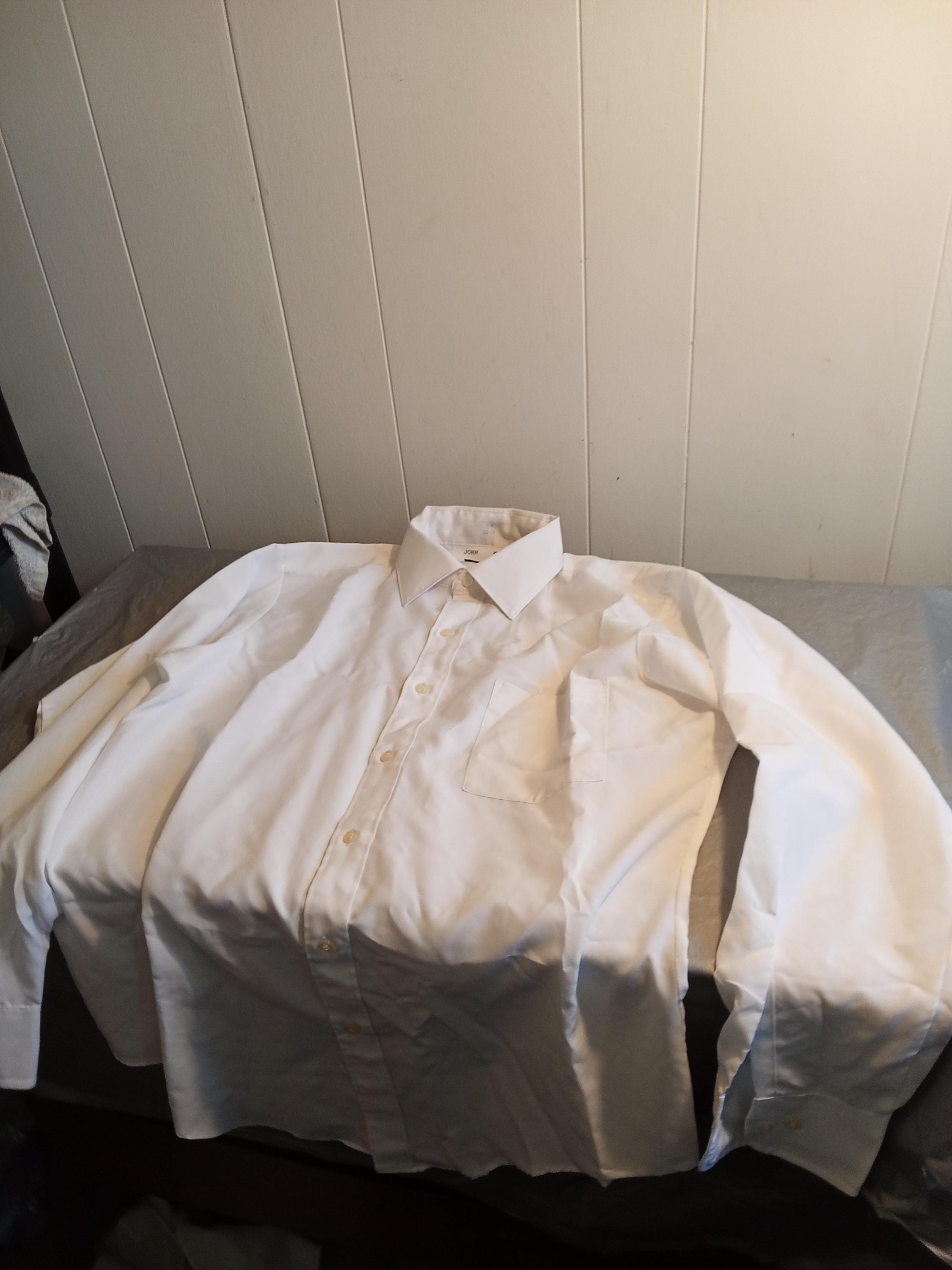 Mens Van Heusen Super Silk White Dress Shirt 15 1 2 32 33 Etsy
