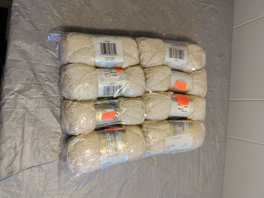 8 Patons Brilliant Crystal Cream Yarn 50g 1.75oz Each Cream Etsy