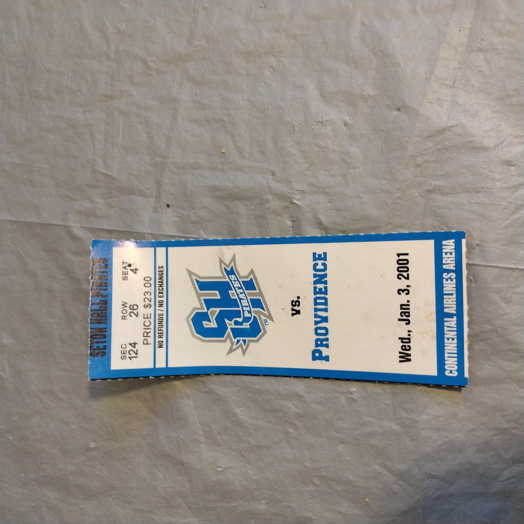 Jan 3 2001 Seton Hall Pirates Vs Providence Ticket Stub