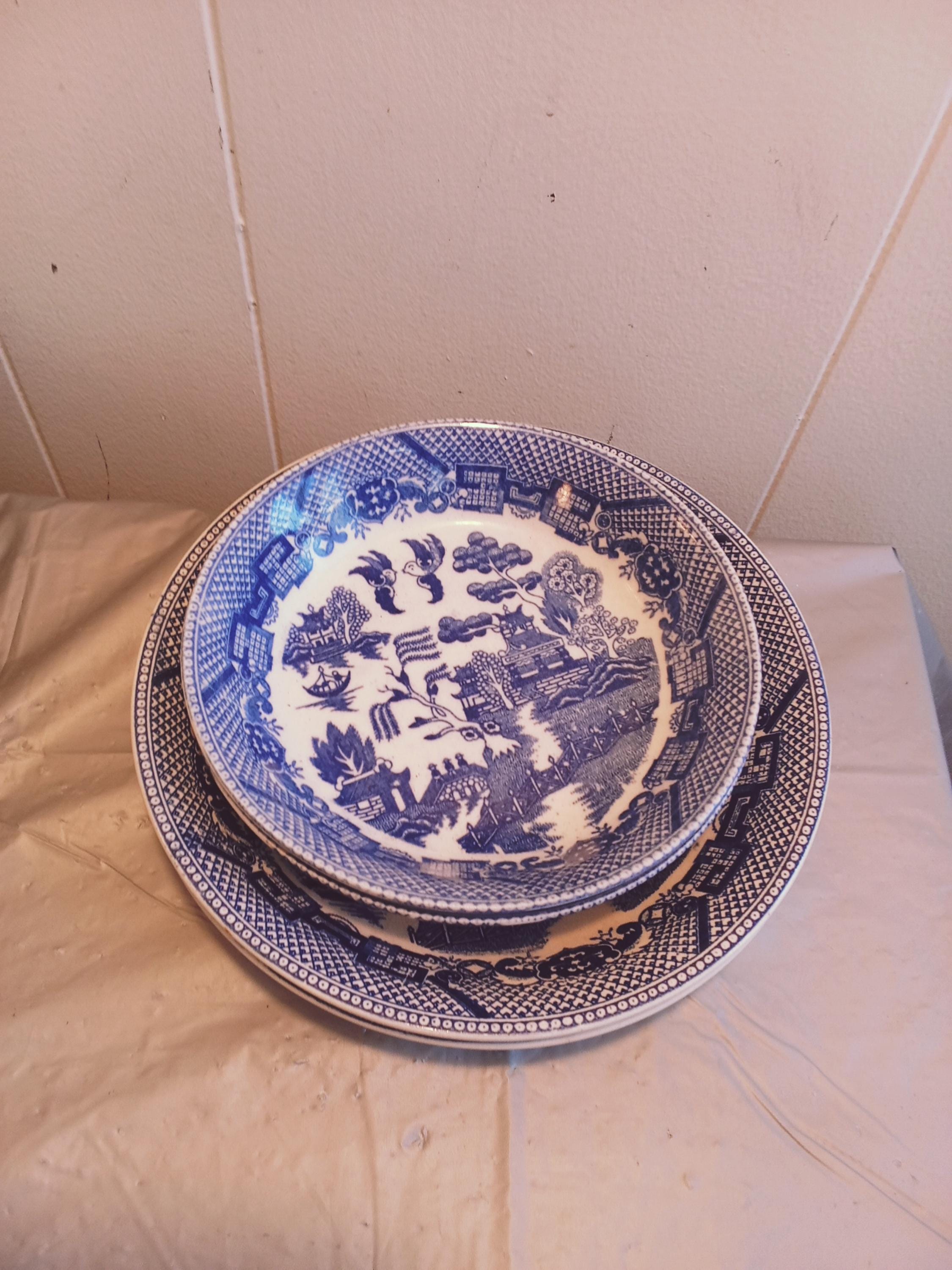 4pc Vintage Blue Willow Bowls, Read Description - Etsy Israel