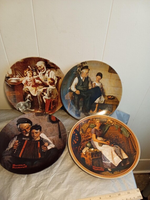 ノーマン・ロックウェル イラストプレート 4枚セット ノーマン・ロックウェル イラストプレート 4枚セット