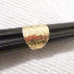 Vintage 18K HGE Ring Size 9, Hammered Ring, Gold Plated Ring