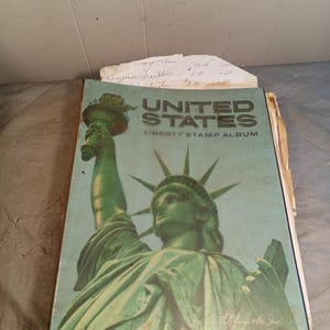 United States Liberty Stamp Album with some stamps, Read Description