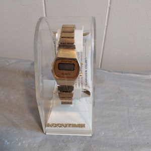 Vintage Accutime Watch in Case, Digital Watch