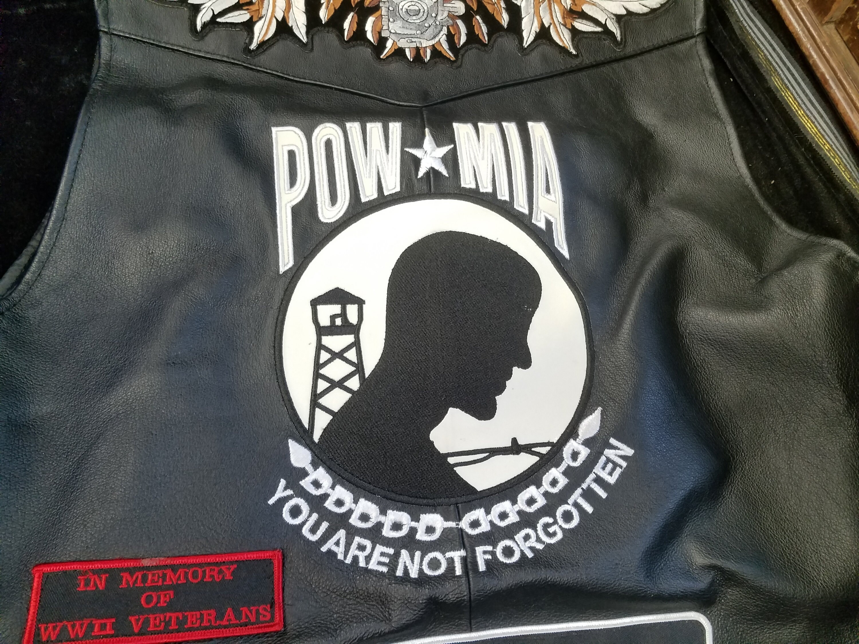 POW MIA "I Wasn't There But I Still Care" Biker Vest Patch | Remembrance Patch