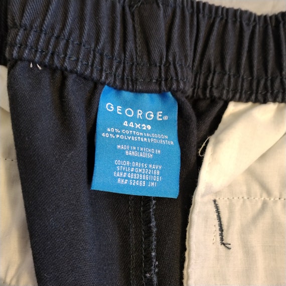 2pr Vintage George Mens Pants 44x29, Mens Navy Bl… - image 5