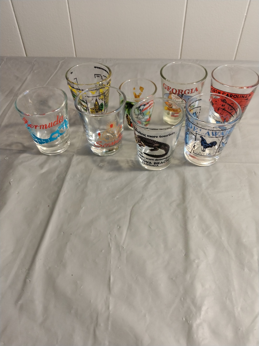 8 Souvenir Shot Glasses, State Shot Glasses, Barware, Bar Glasses Etsy