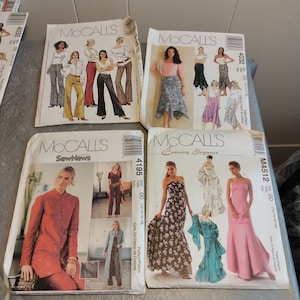 4 Uncut McCall&#39;s Patterns 4032 3724 4195 M4512 Evening Elegance Size 12-18