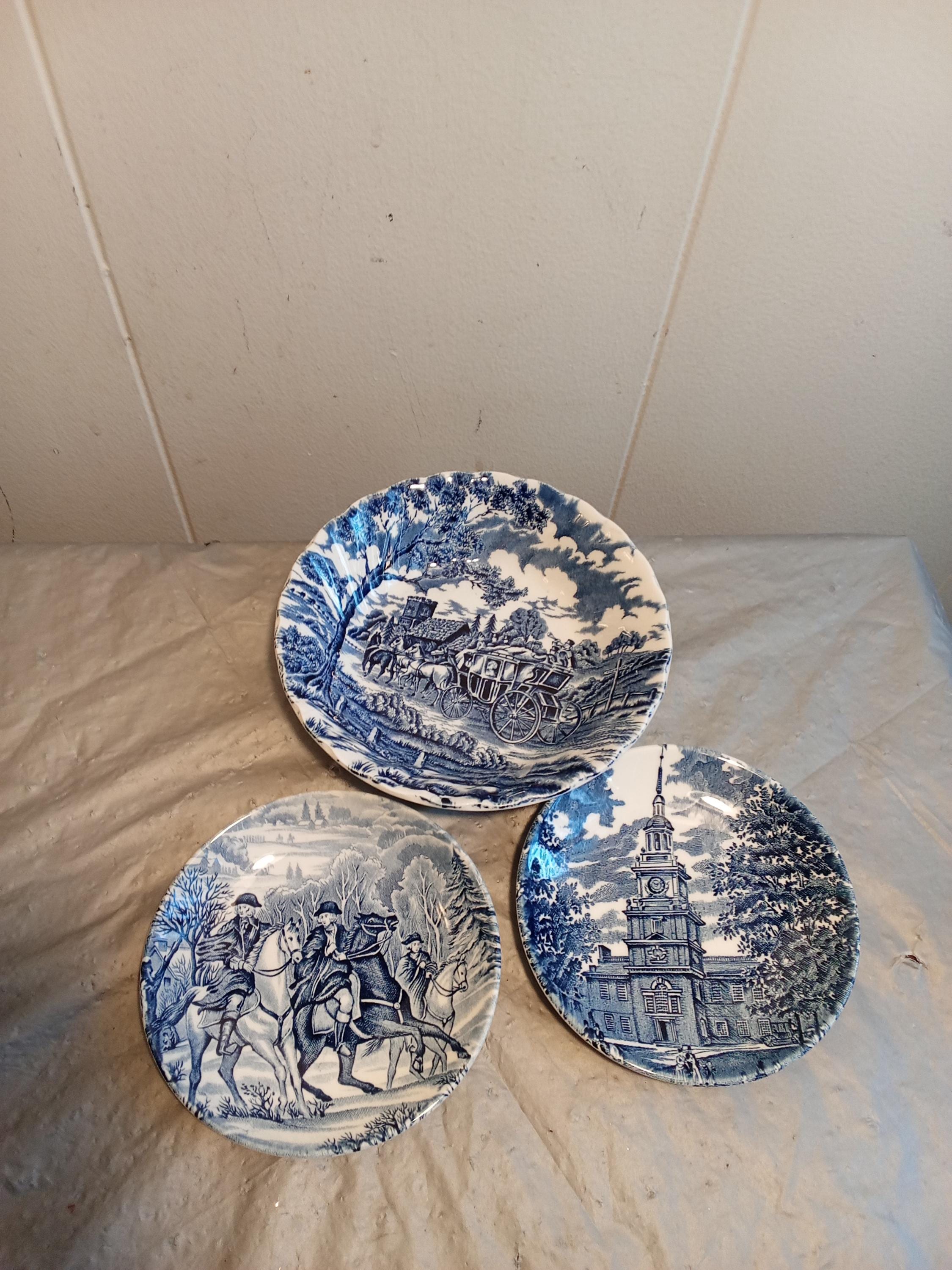 Liberty blue plates - Etsy 日本