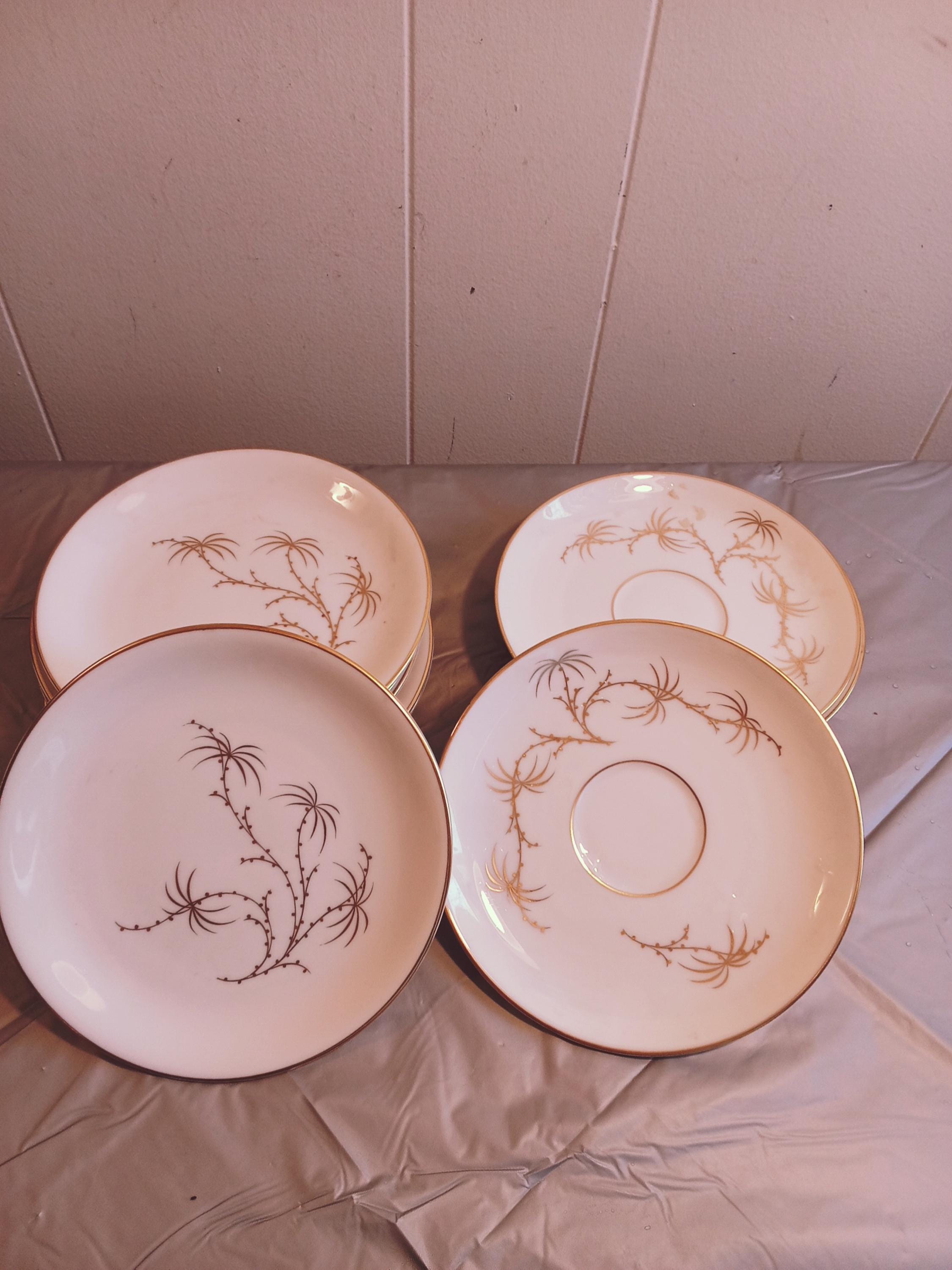 11 Rosenthal Germany Golden Palm Saucers & Side Plates - Etsy