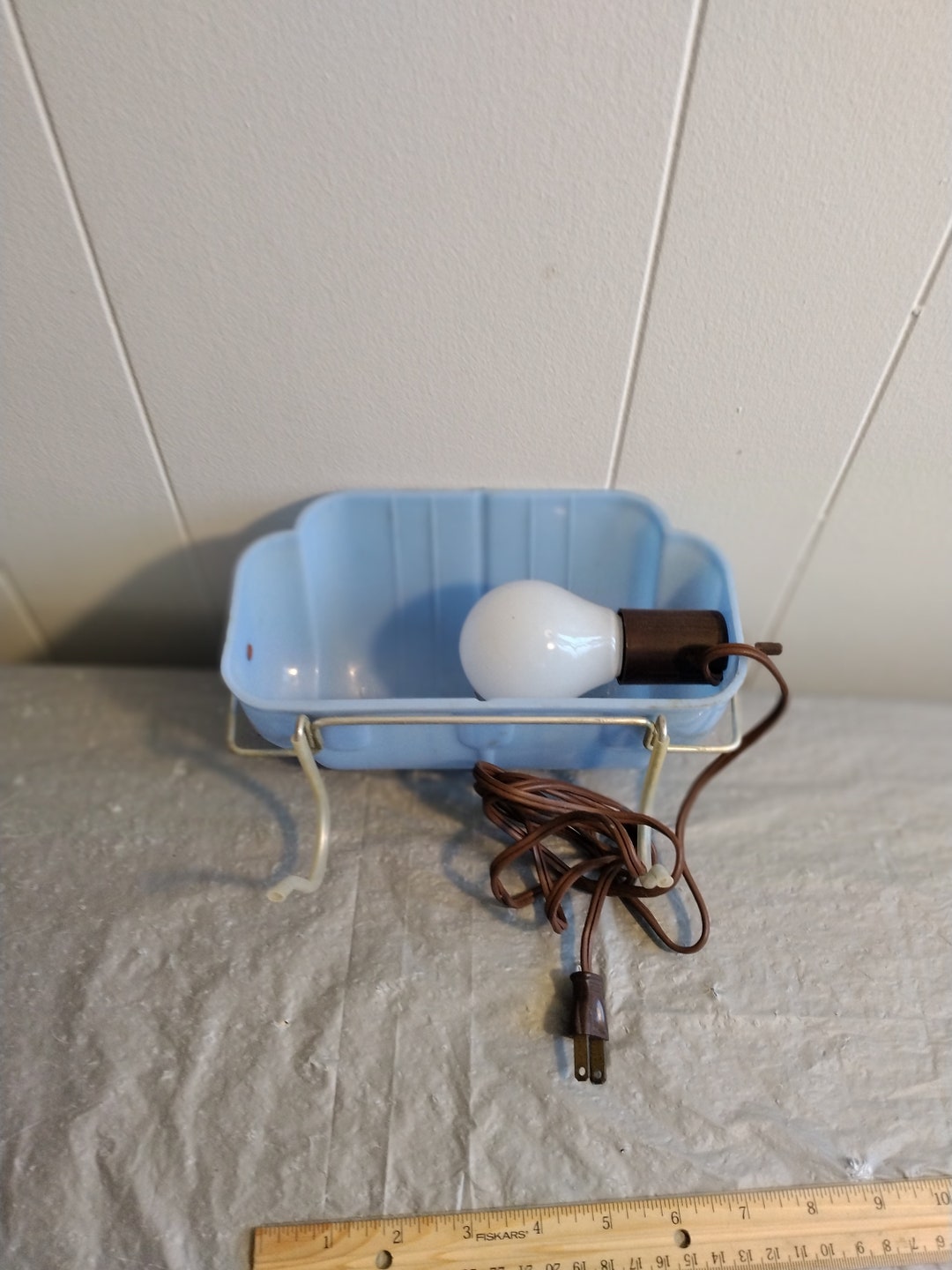 Vintage Blue Headboard Lamp Blue Plastic Lamp Light Sconce Etsy