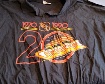1990 Vancouver Canuks NHL Camisa de manga larga XL, Polo de manga larga