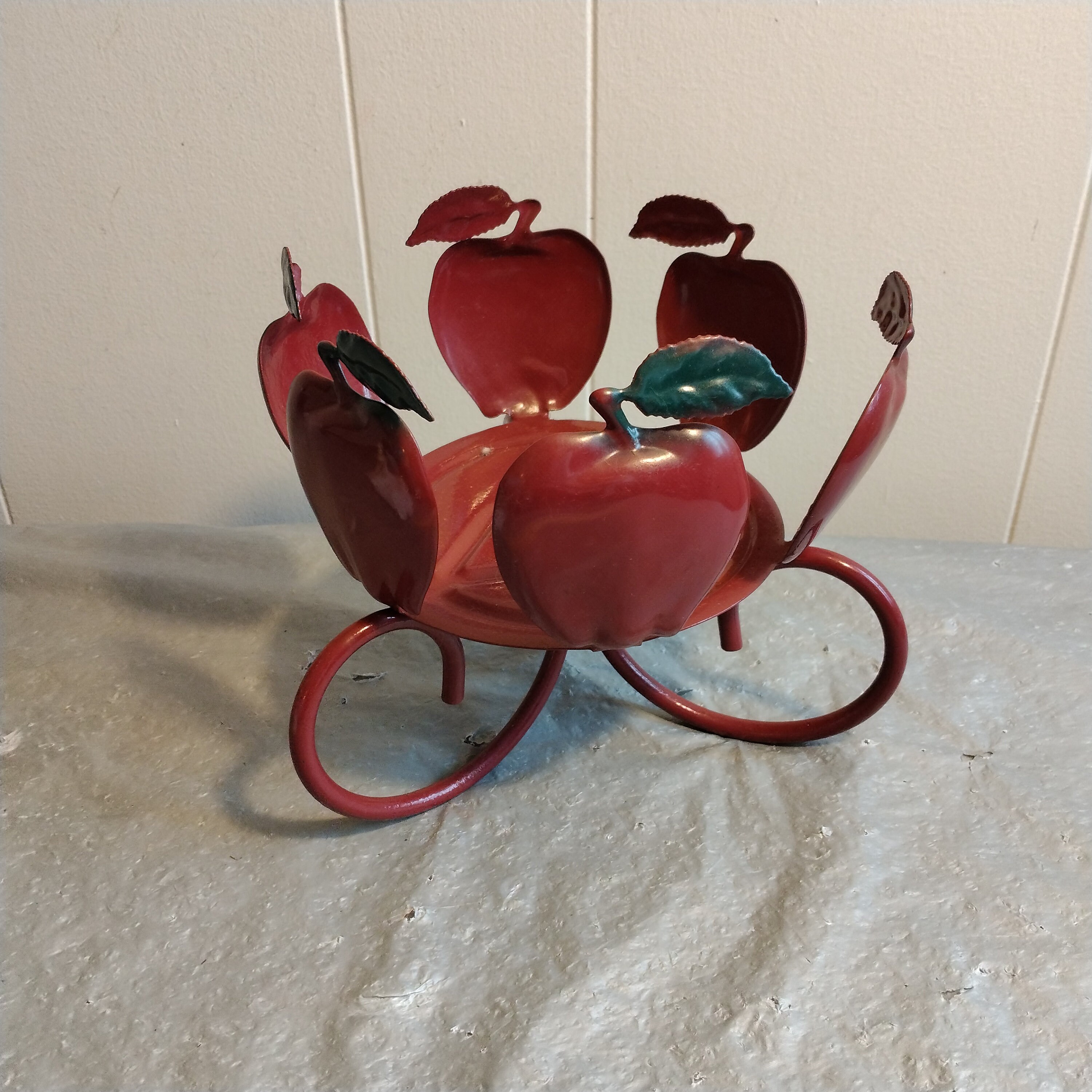 Contenant dragées Pomme en fer forgé Rose gold pas cher