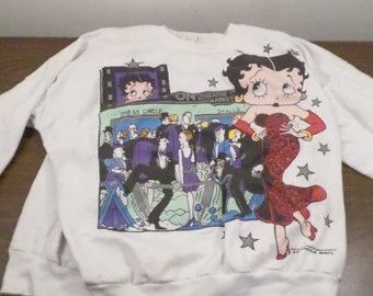 Comics Kingdom Betty Boop Power Pearls Womens Sweatshirt Comics Kingdom Betty Boop Power Pearls Womens Sweatshirt