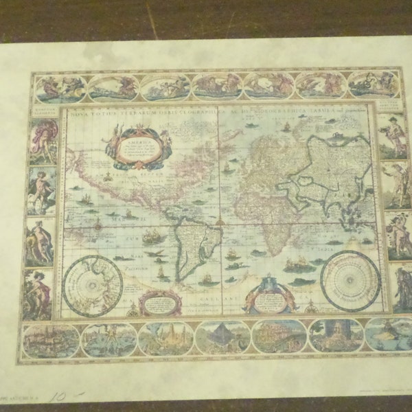 Antique Map Series Print, Serie Mappe Antiche N 6 Art Print, Angel Chariot Images