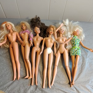 Lot Vintage Fashion Dolls, Mattel Dolls, Action Figure Dolls