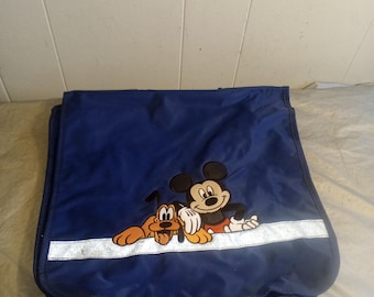 Disney Store Nylon Mickey & Pluto Messenger Bag, Read Description