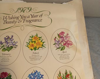 Vintage 1979 Avon Flower Calendar - Etsy