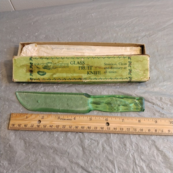 Uranium Glass Fruit Knife Etsy