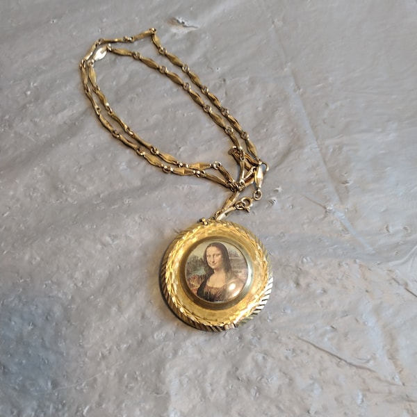 Vintage Watch Necklace, Swiss Mona Lisa Lucerno Watch Necklace