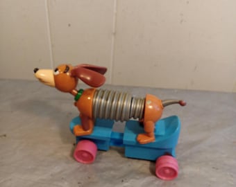 Vintage Slinky Dog Pull Toy - Etsy 日本