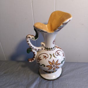 Jarro de jarro vintage pintado à mão, leia a descrição