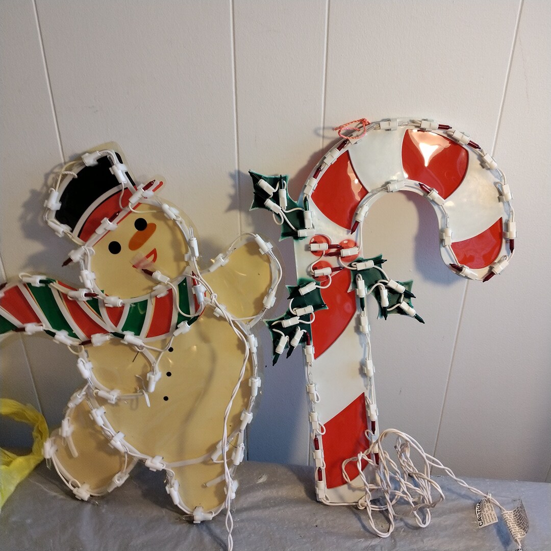 Vintage Light Up Christmas Decorations 