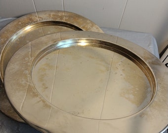 2 14 "Vintage runde Serviertabletts