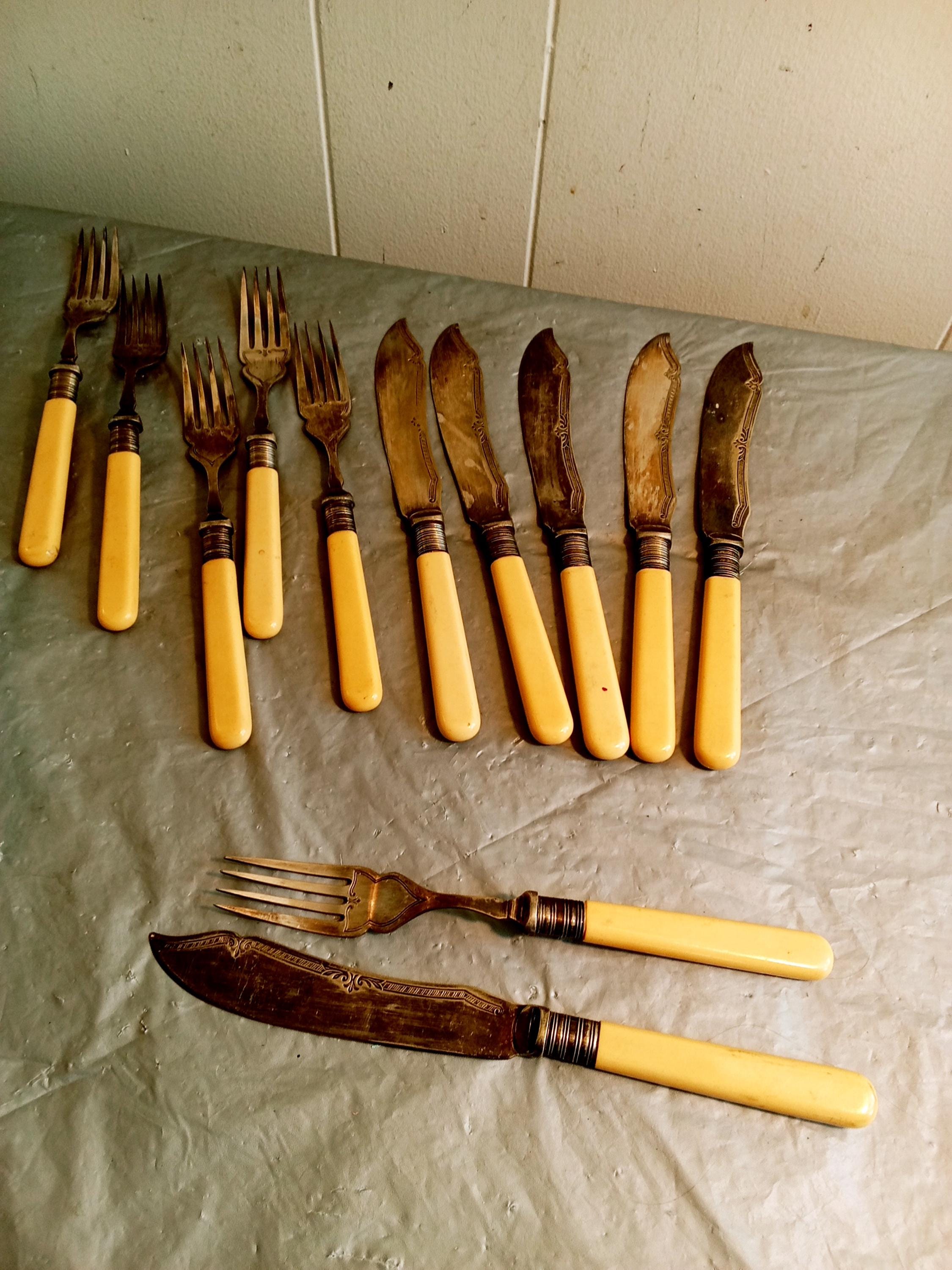 Vintage Epns Fish Knives - Etsy