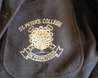 Blazer St Peter's College vintage, blazers Robert Rollins, description de Look & Read