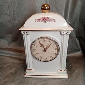 1980s PS Ceramic Mantle Clock, Read Description