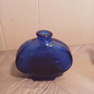 Vintage Kobalt Blau Kunst Glas Parfüm Flasche