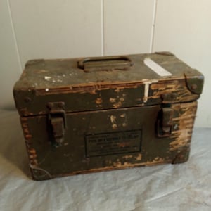 Vintage US Army Signal Corps Wooden Case, Pick up Assembly TS-131/AP Wooden Case, Cover Dual Signal System, Read Description