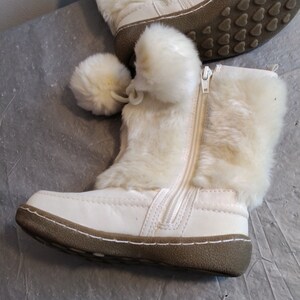 White Faux Fur Toddler Winter Boots 10 image 5