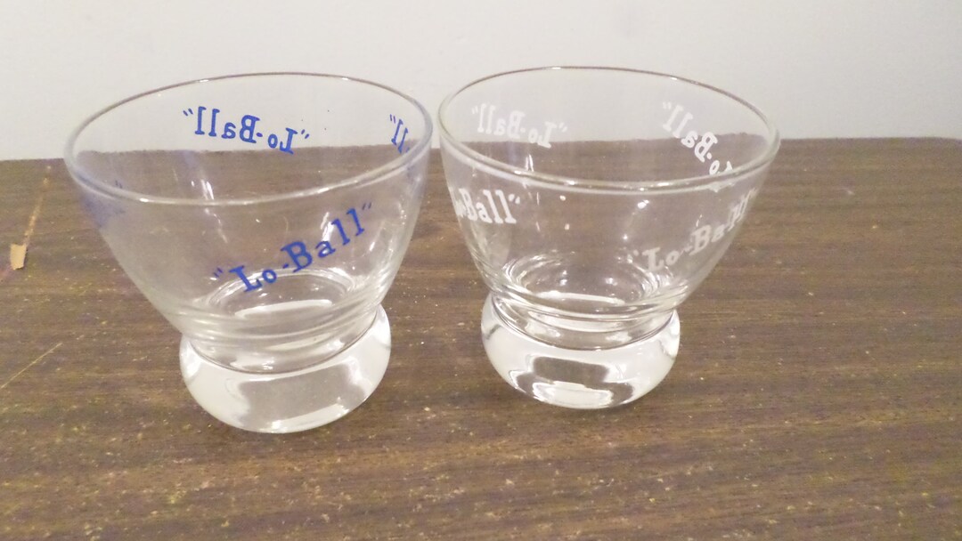 Pair of Loball Drink Glasses Bar Glasses Etsy