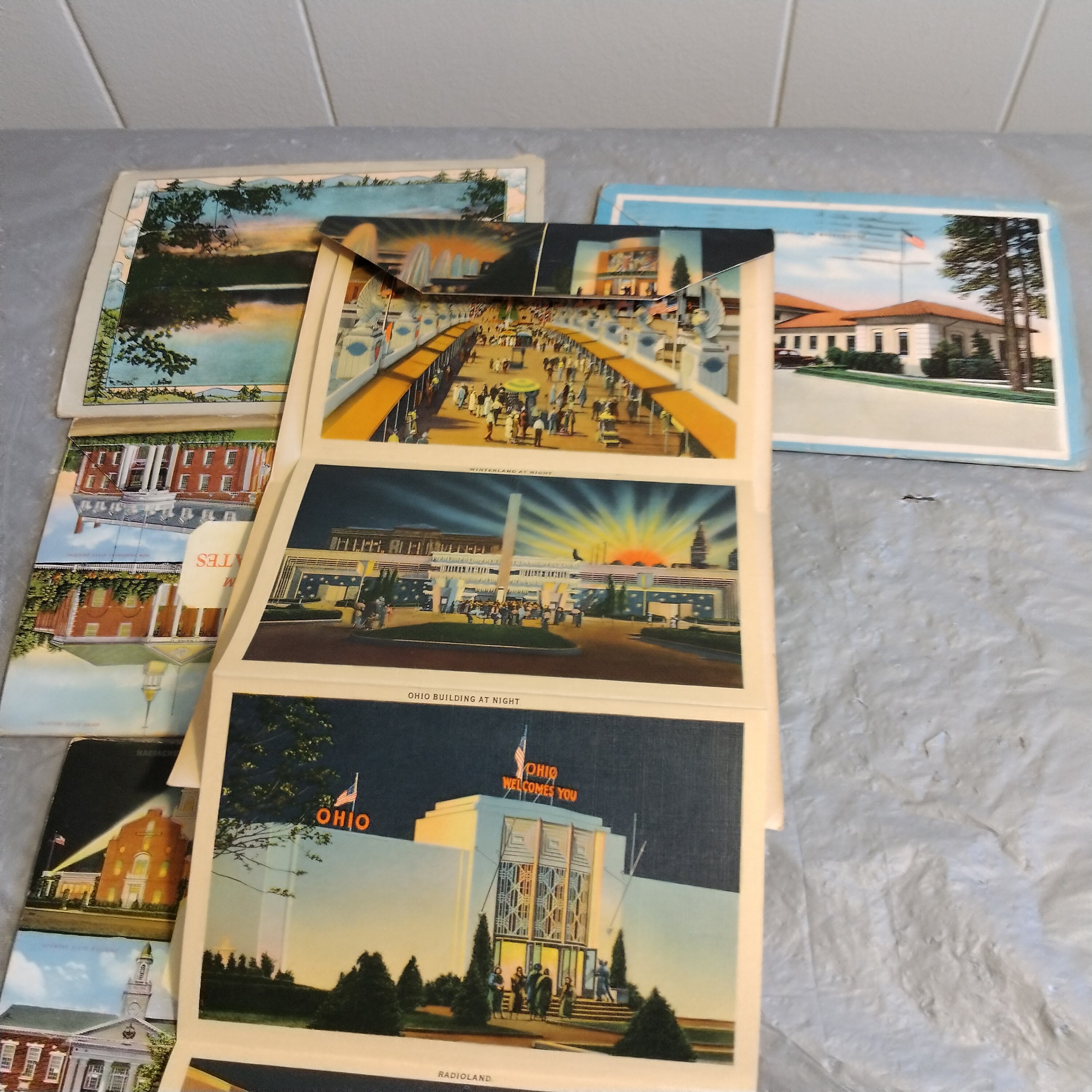 4枚のヴィンテージアラバママサチューセッツ州ニューハンプシャー