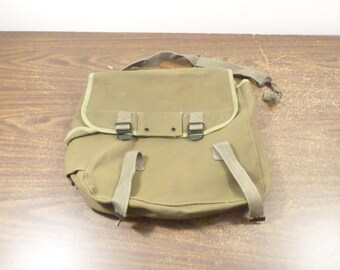 Vintage Military Green Backpack