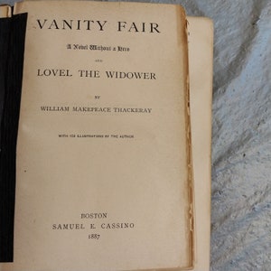 1887 Vanity Fair Lovel The Widower by William Makepeace Thackeray HC Book