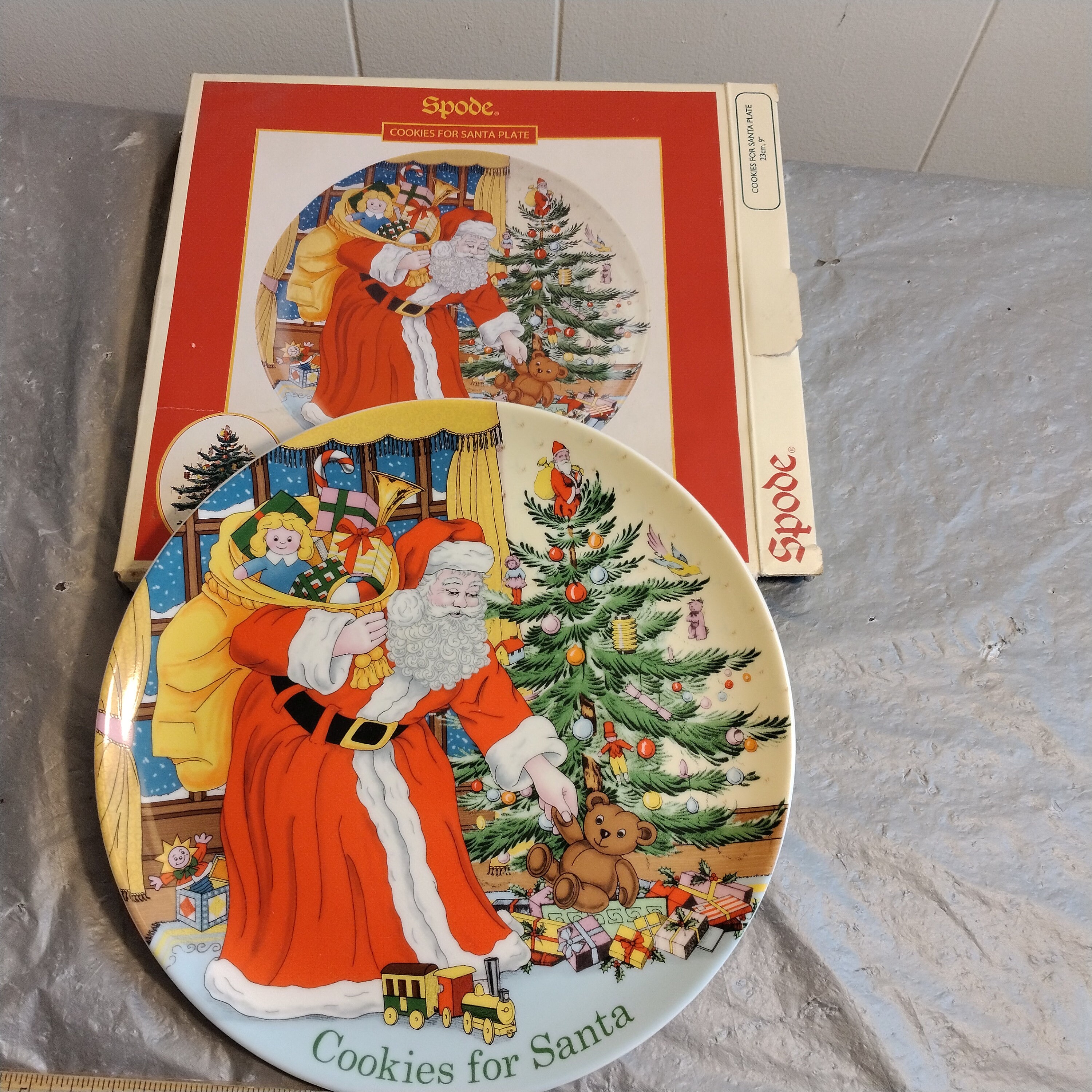 Vintage Spode Christmas Plate, Cookies for Santa Plate - Main Image