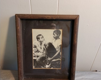 Vintage Framed African American Art Print