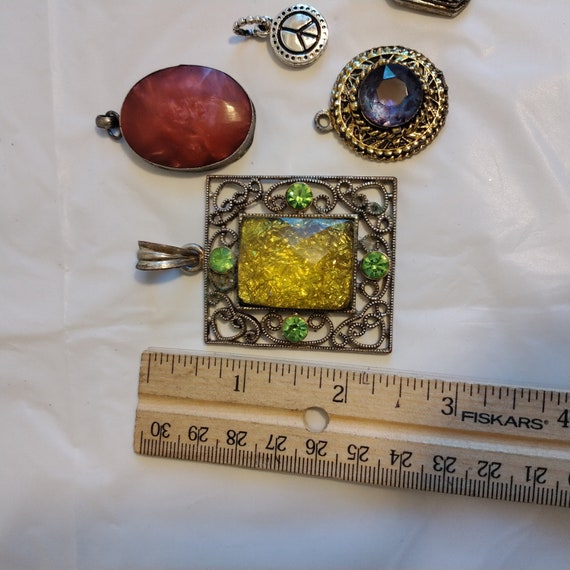 Vintage Necklace Pendant Lot, Lot of Pendants - image 6