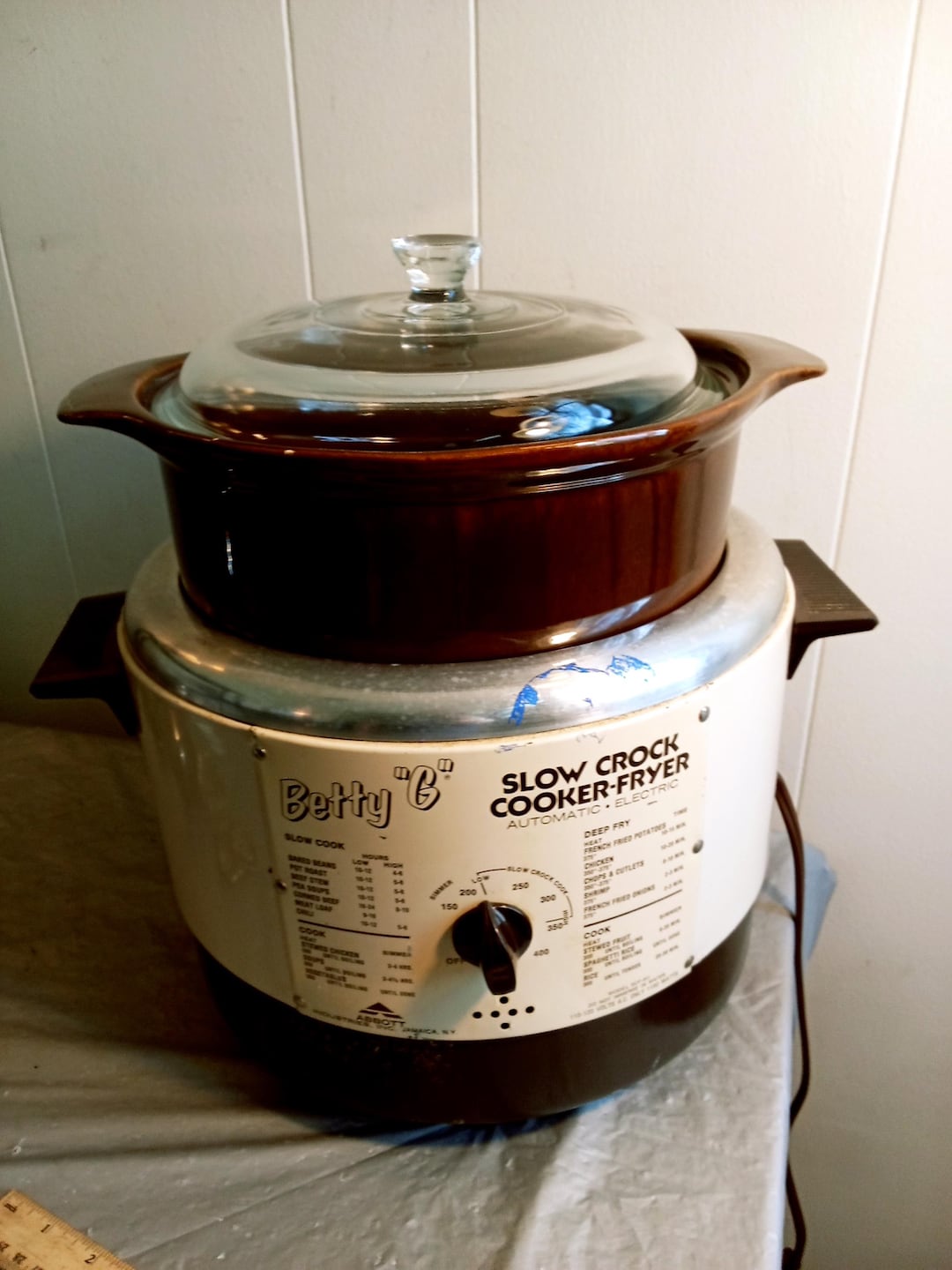 Slow Crock Betty G Cooker Fryer Vintage Betty G Slow Crock Cooker