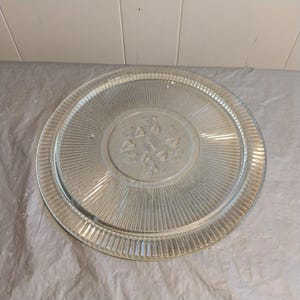 12&quot; zwaar glazen taartbord, beschrijving lezen: