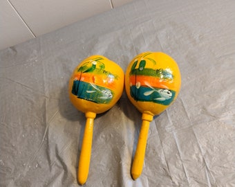 Vintage Souvenir Mexico Maracas